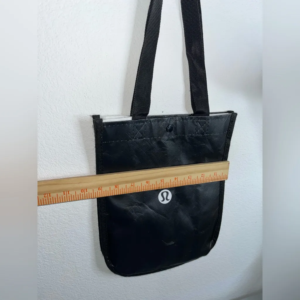 Lululemon Shopping Tote Reusable Bag Black & White Small 11.5" Tall x 9" Wide - Image 13