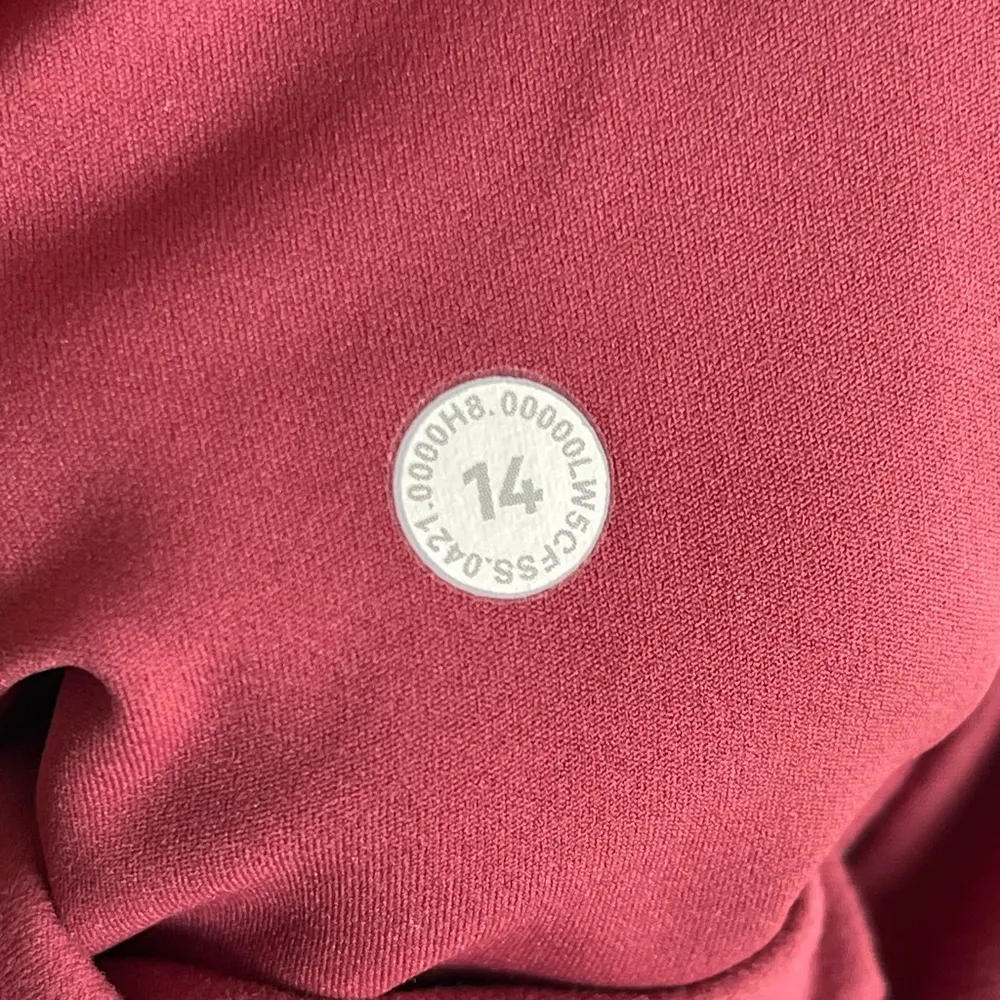 Lululemon Fast and Free High-Rise Tight 28" *Brushed Nulux Mulled Wine Size 14 - Image 9