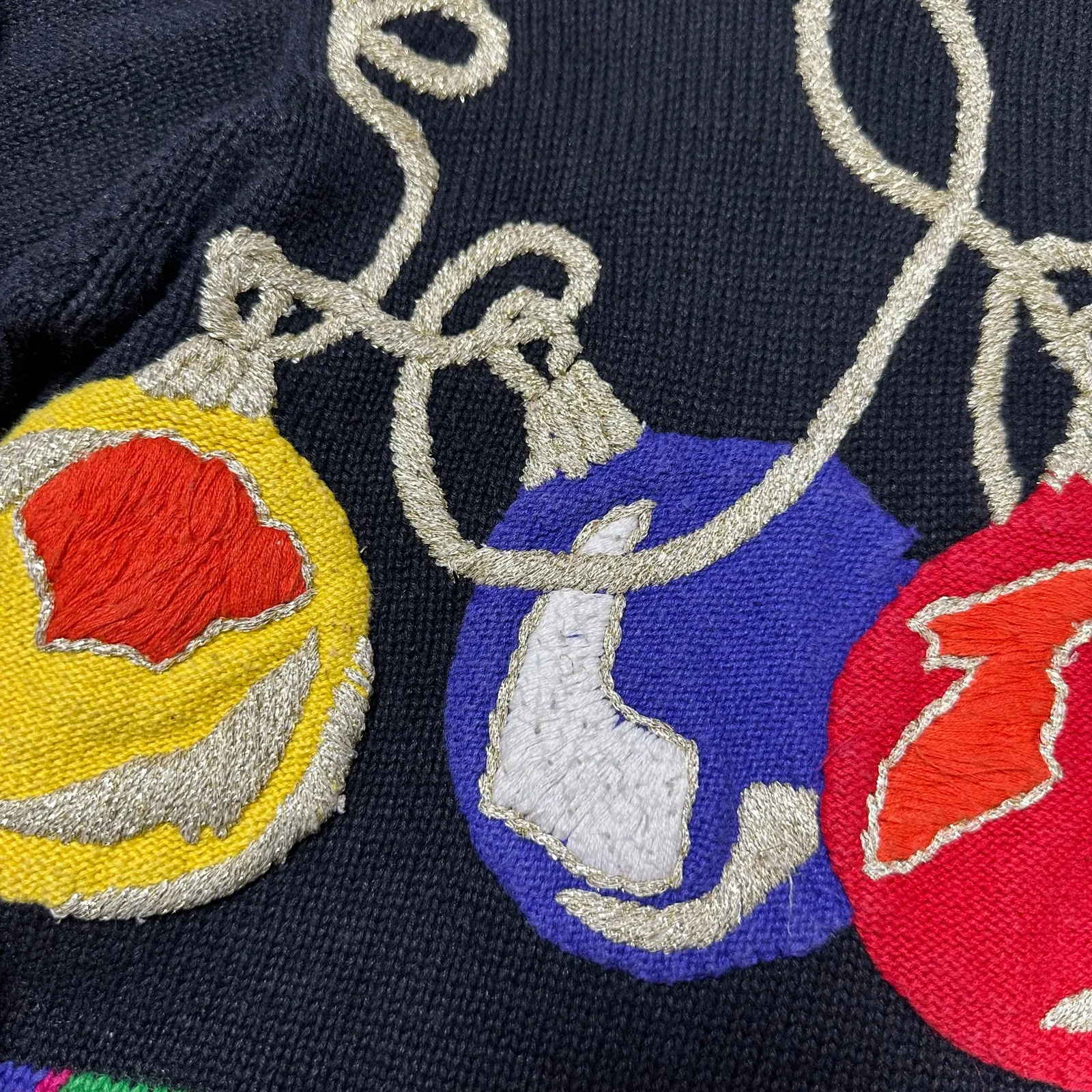 Lisa Nichols Vintage Christmas Ornament Turtleneck Sweater Black Size undefined - Image 4