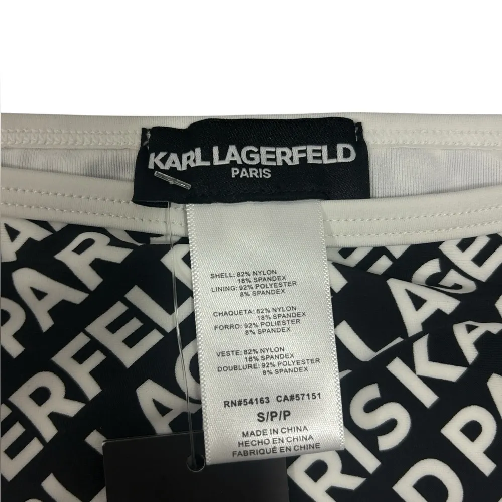 KARL LAGERFELD PARIS $78 Logo-Print Bikini Bottoms S - Image 4