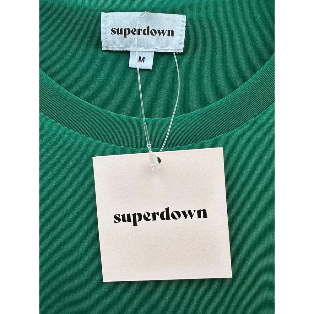 superdown Cory Ruched Side Mini Dress Green Medium Revolve NWT - Image 6