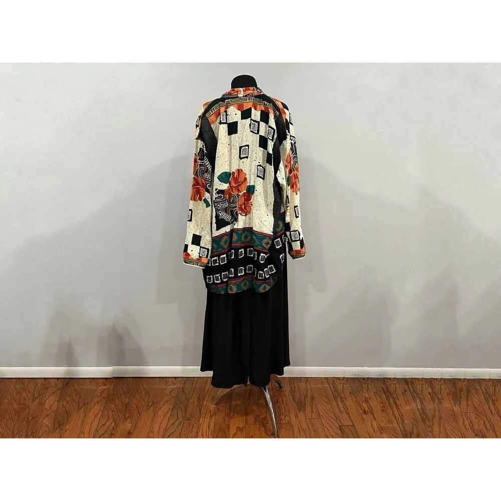Componix Kimono and Skirt Art Deco Set Size Large/ 14 VINTAGE VTG - Image 2