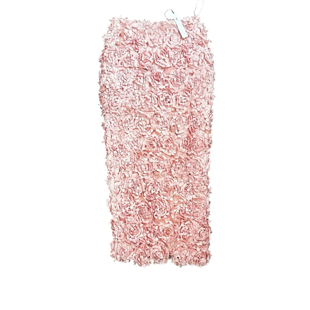 ASOS Edition Pink Floral Organza Two Piece Set Maxi Skirt & Puff Sleeve Top 4 - Image 5