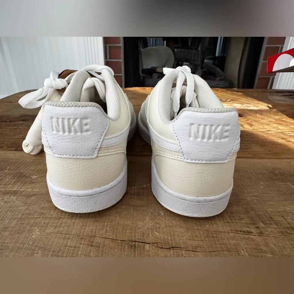 NEW IN BOX Women’s Nike Court Vision Lo NN low ~ white/pale-ivory-black ~ 10 - Image 4