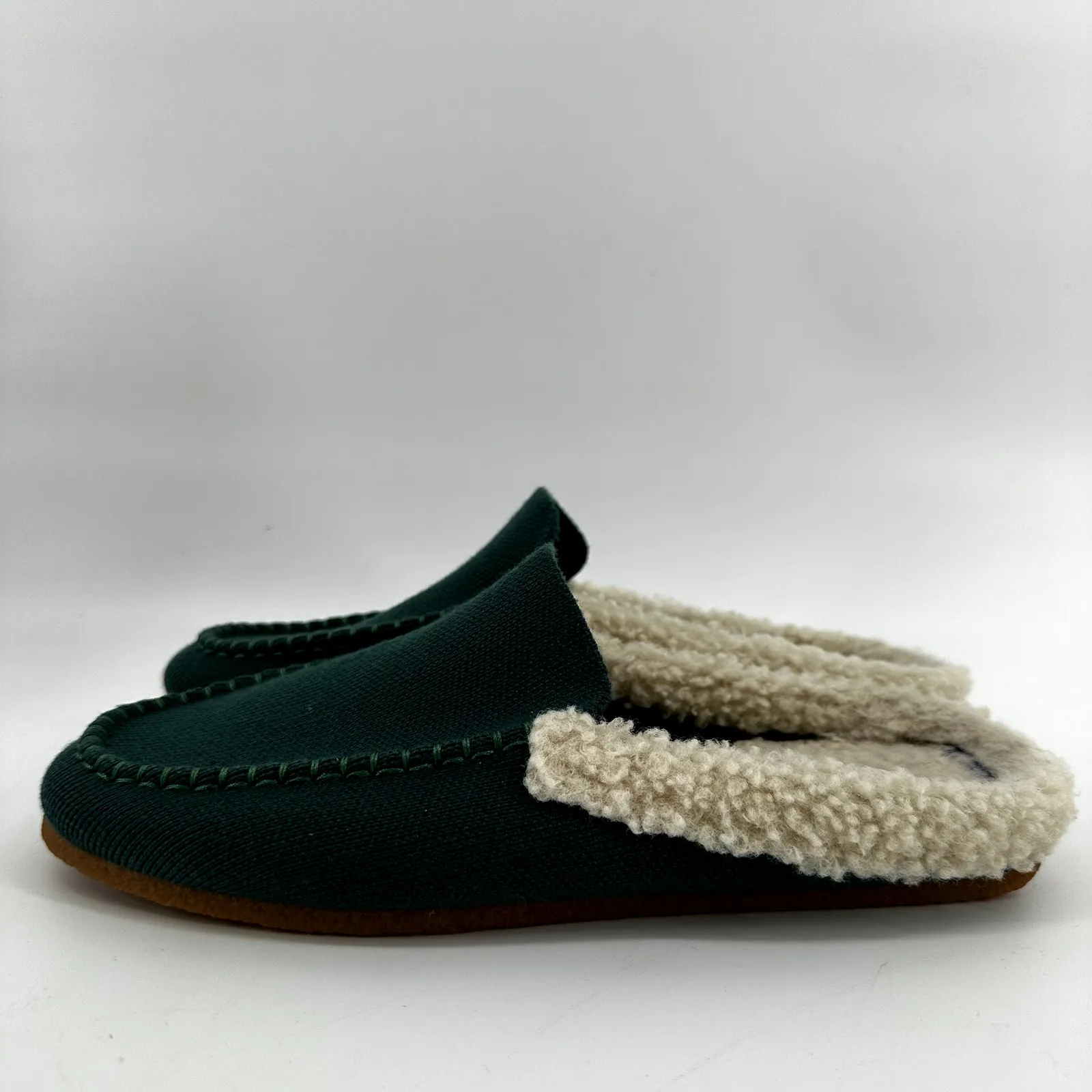 Rothy's The Scuff Slipper Slip On Merino Wool Sherpa Comfort Green 11M NWOT - Image 4