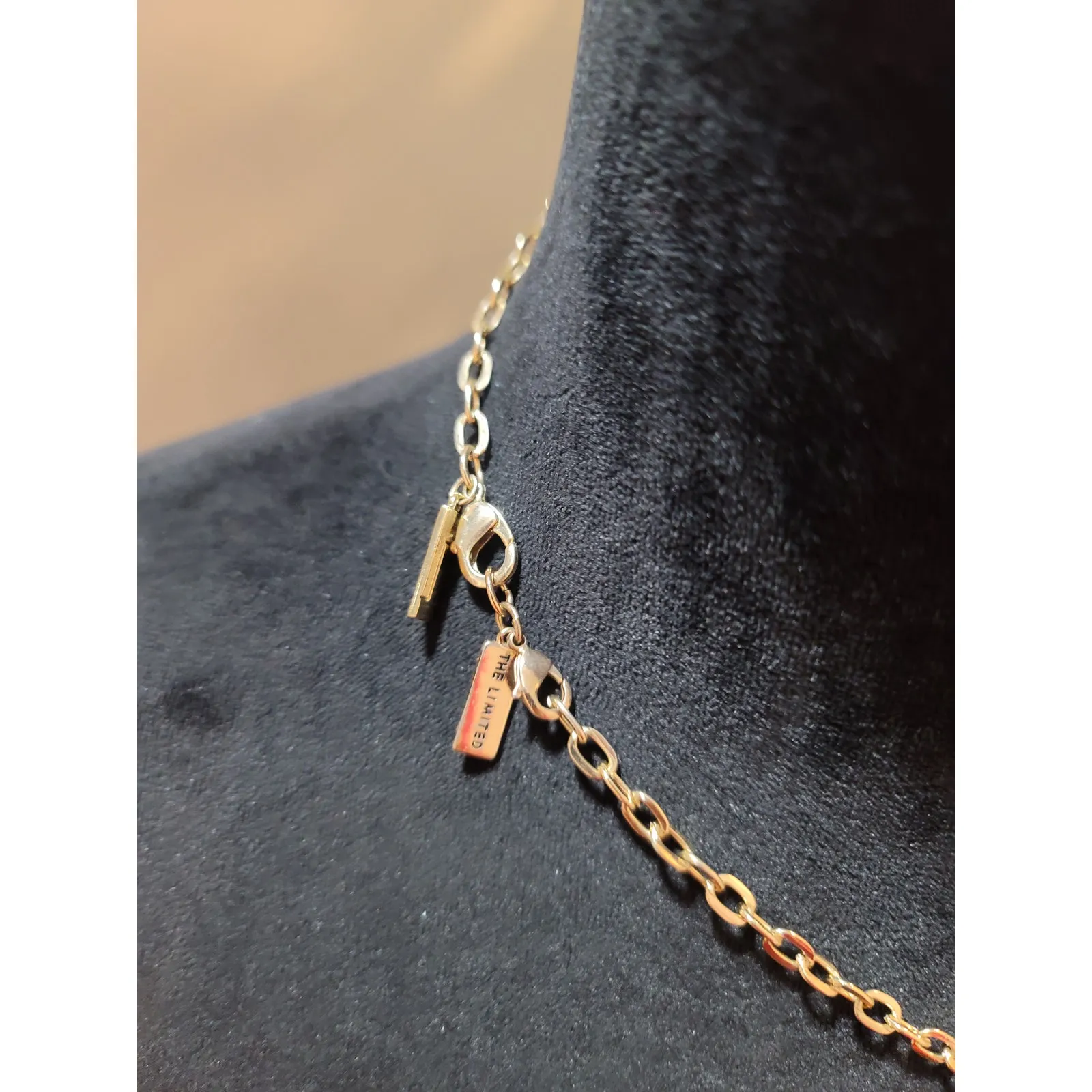 Women's Gold Chain Pearl Cluster Necklace With Lobster Clasp By The Limited - Image 6