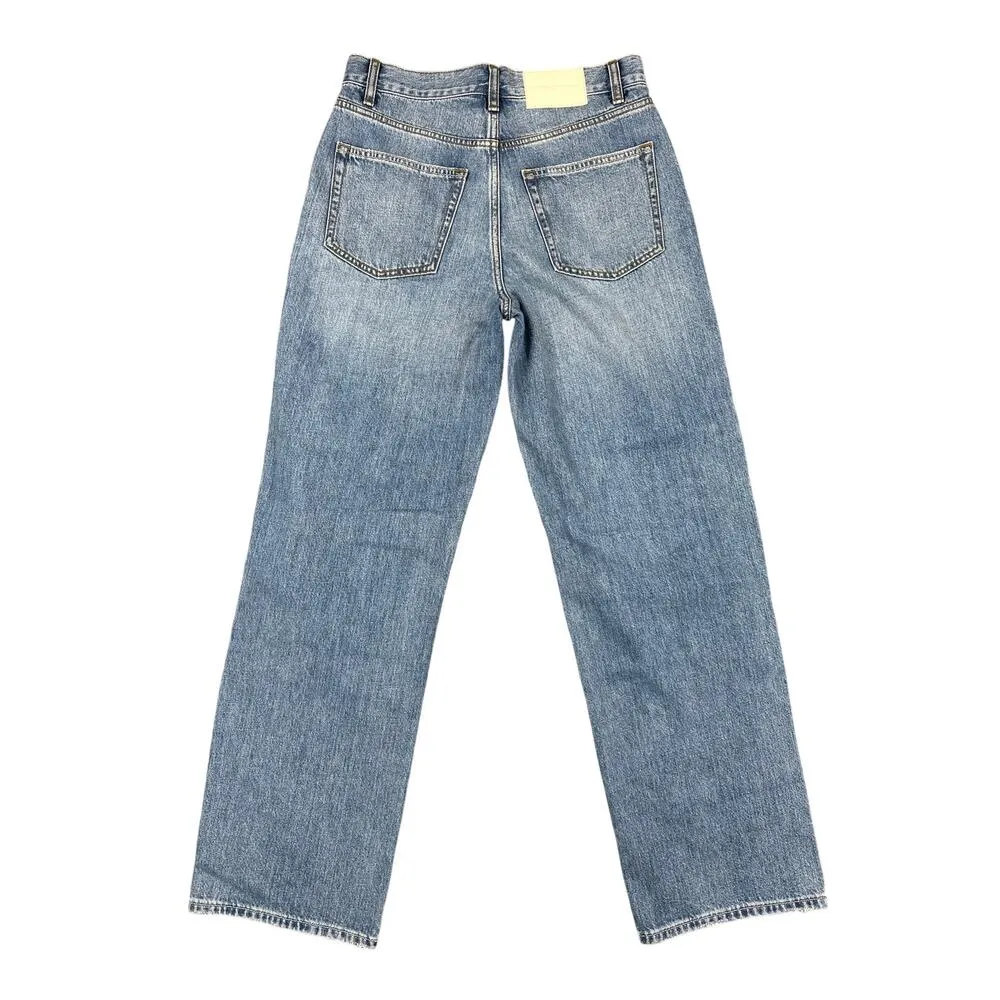 GRLFRND - The Bella Low Rise Boyfriend Distressed Jeans in Blue - Image 5