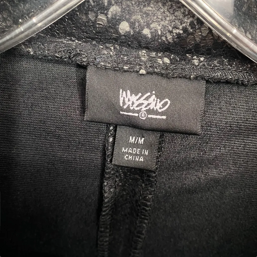 Mossimo Black Snakeskin Print Moto Jacket Size M - Image 5