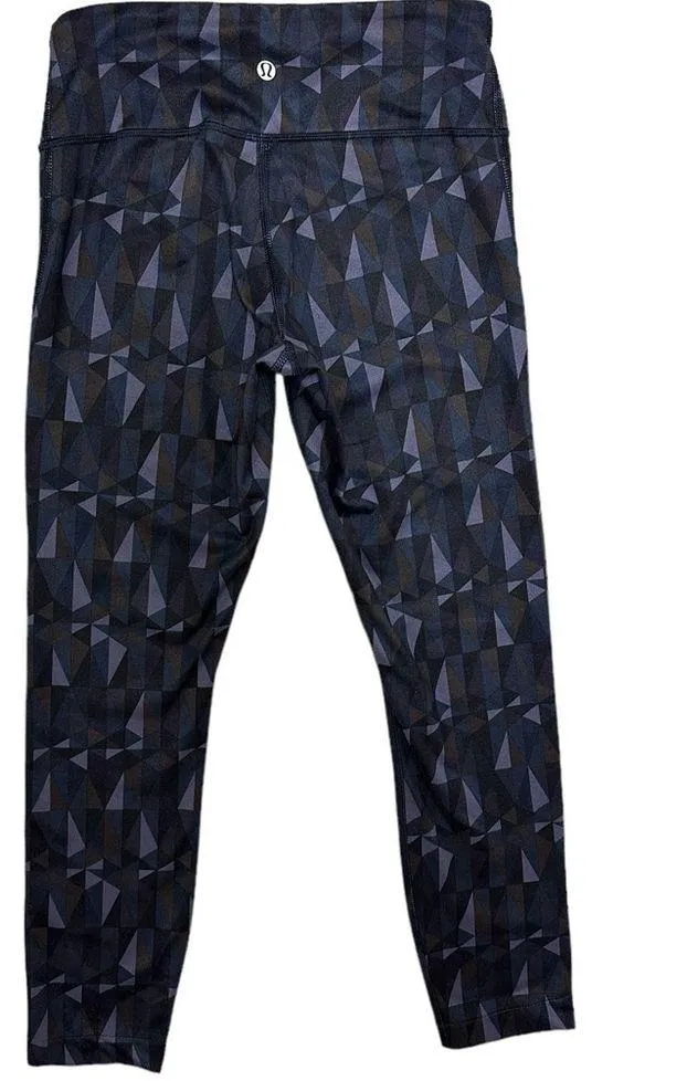 Lululemon Wunder Under 7/8 Leggings in Stained Glass Love Nightfall Black Size 4 - Image 7