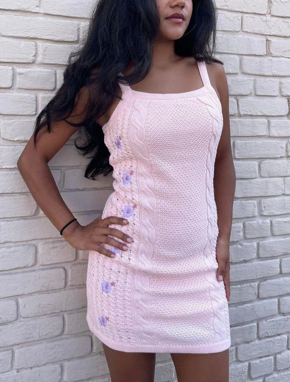 NWT knit pink bohemian mini dress s small - Image 3