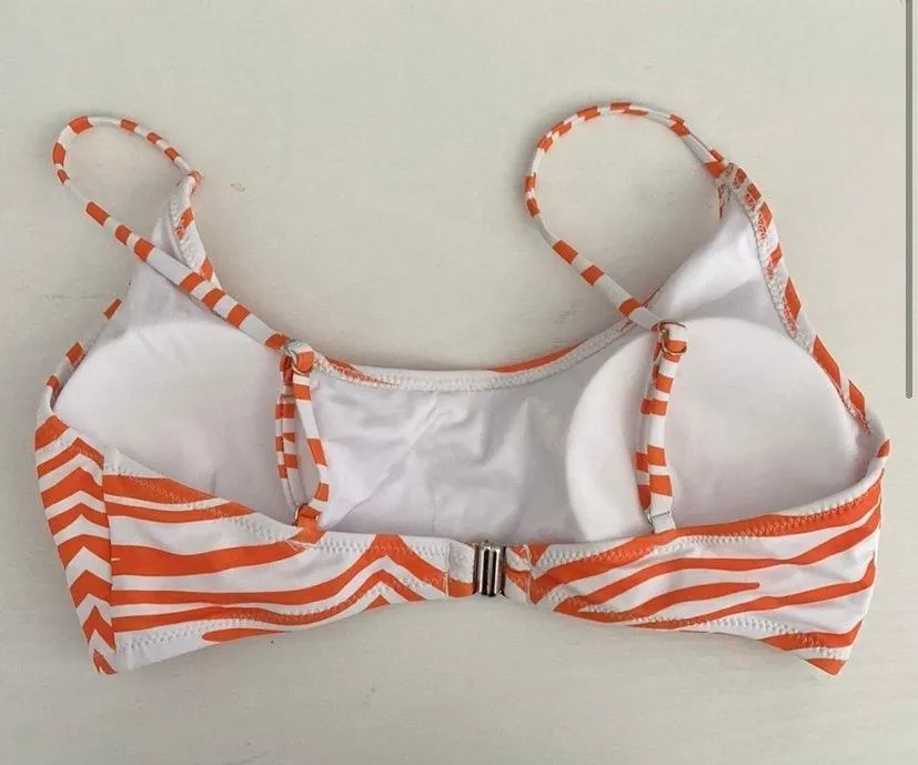 Cider orange and white tiger bikini set - Image 2