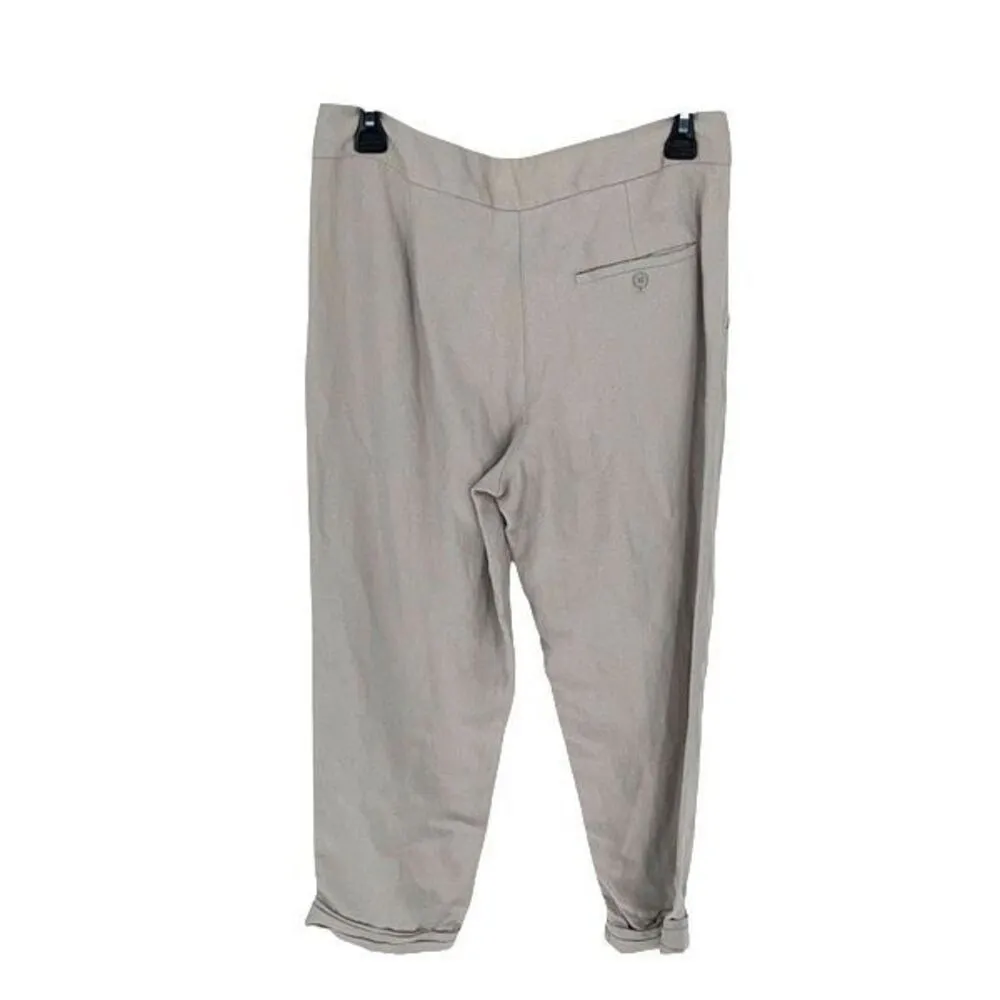 Wilfred Womens Allant Linen Blend Tie Waist Crop Pants‎ Light Gray Size 2 - Image 3