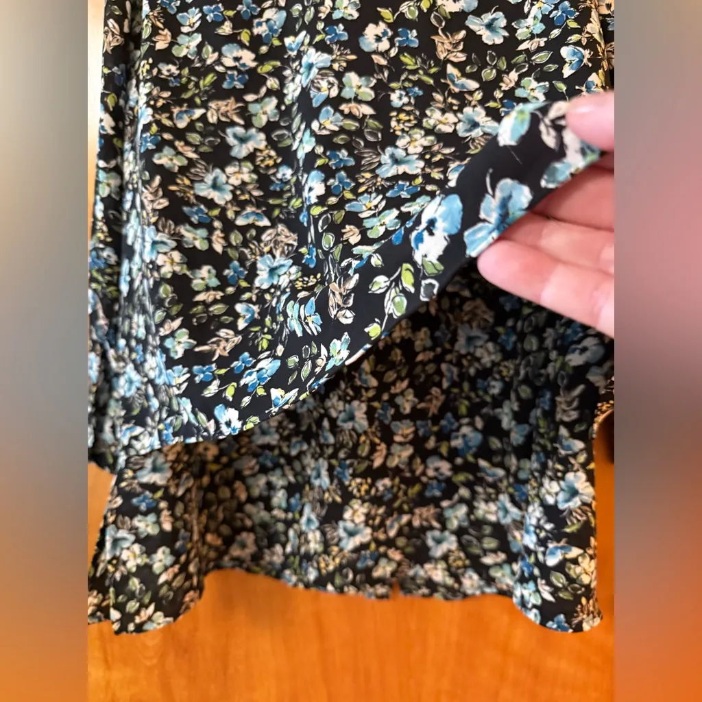 J. Jill Floral Layered Button Up Shirt Top Long Sleeve Blouse Petite Small PS SP Size undefined - Image 10