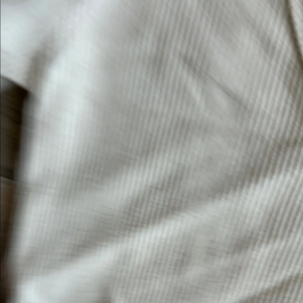 Old Navy Cream Ribbed Fitted Long Sleeve Tee - Image 4