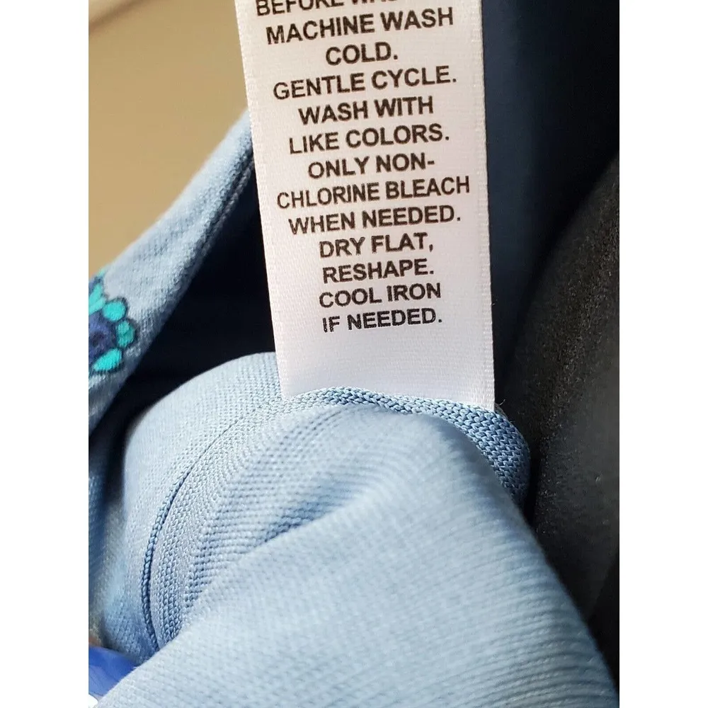 Cato Women's Blue Floral Rayon Square Neck Sleeveless Long Maxi Dress Size Large - Image 8