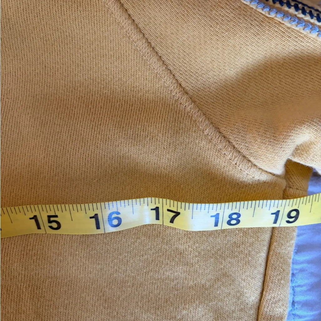 Free People Yellow Senorita Embroidered Puff Sleeve Top Size Small EUC - Image 5