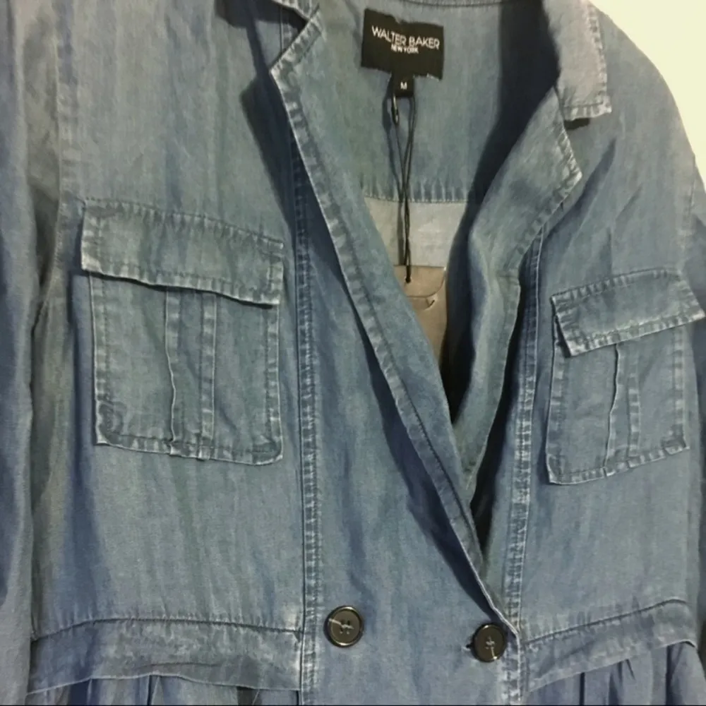 Walter Baker Christin pleated chambray dress - Image 6