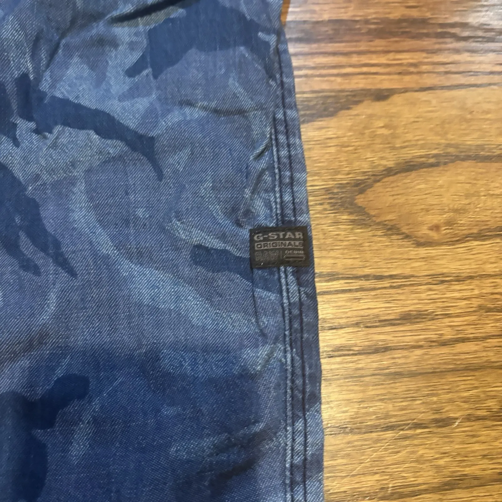 G-STAR RAW 3D Women's Size 27" X‎ 32" ARMY SPORT BLUE CAMOUFLAGE PANTS - Image 3