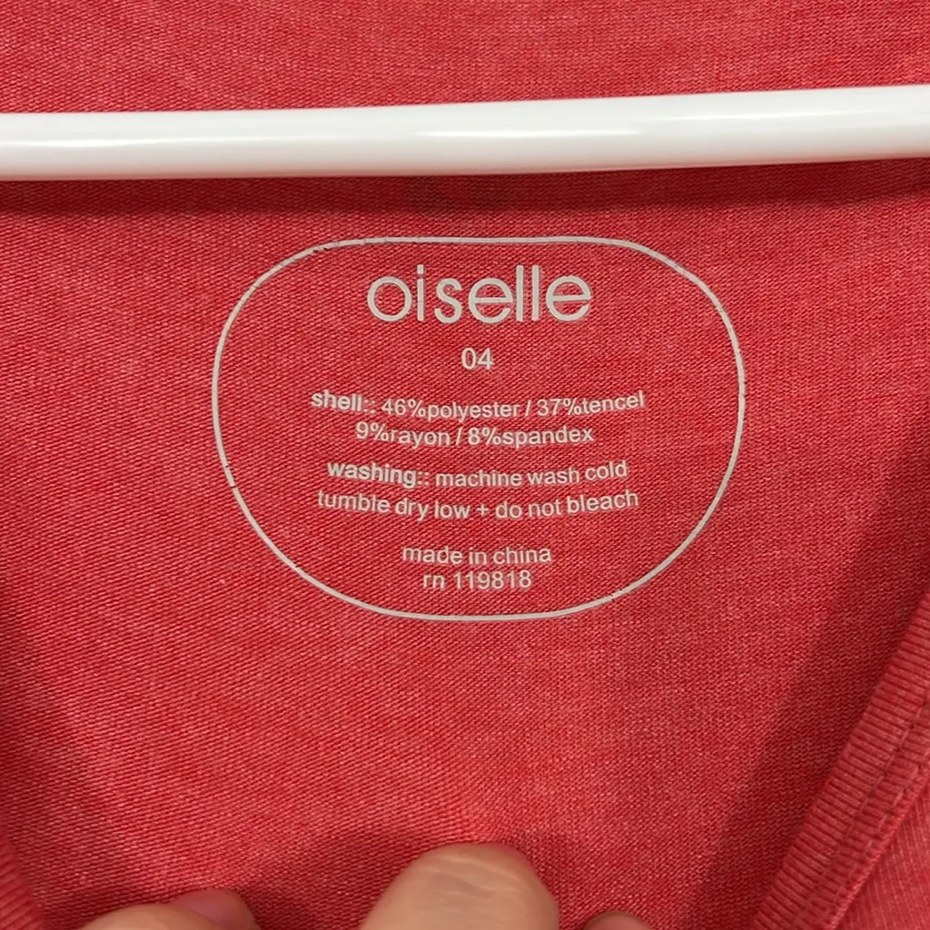 New Oiselle Size 4 Coral Red In the Fold Tank Top - Image 5