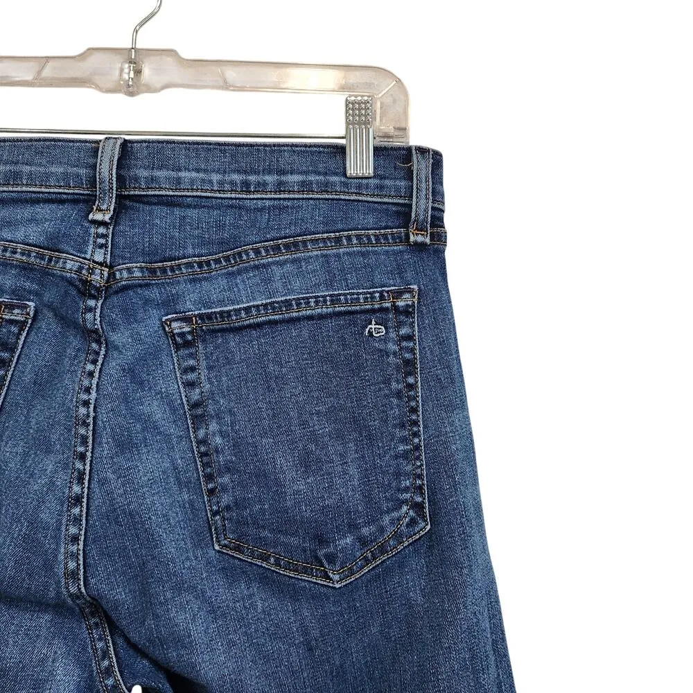 Rag & Bone Fit 2 Slim Fit Jean Authentic Stretch Denim Dark Wash Throop Size 31 - Image 5