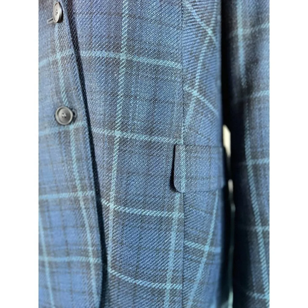 Akris Glenn Cotton-Silk Plaid Blazer Size 10 MSRP $3,990 - Image 10