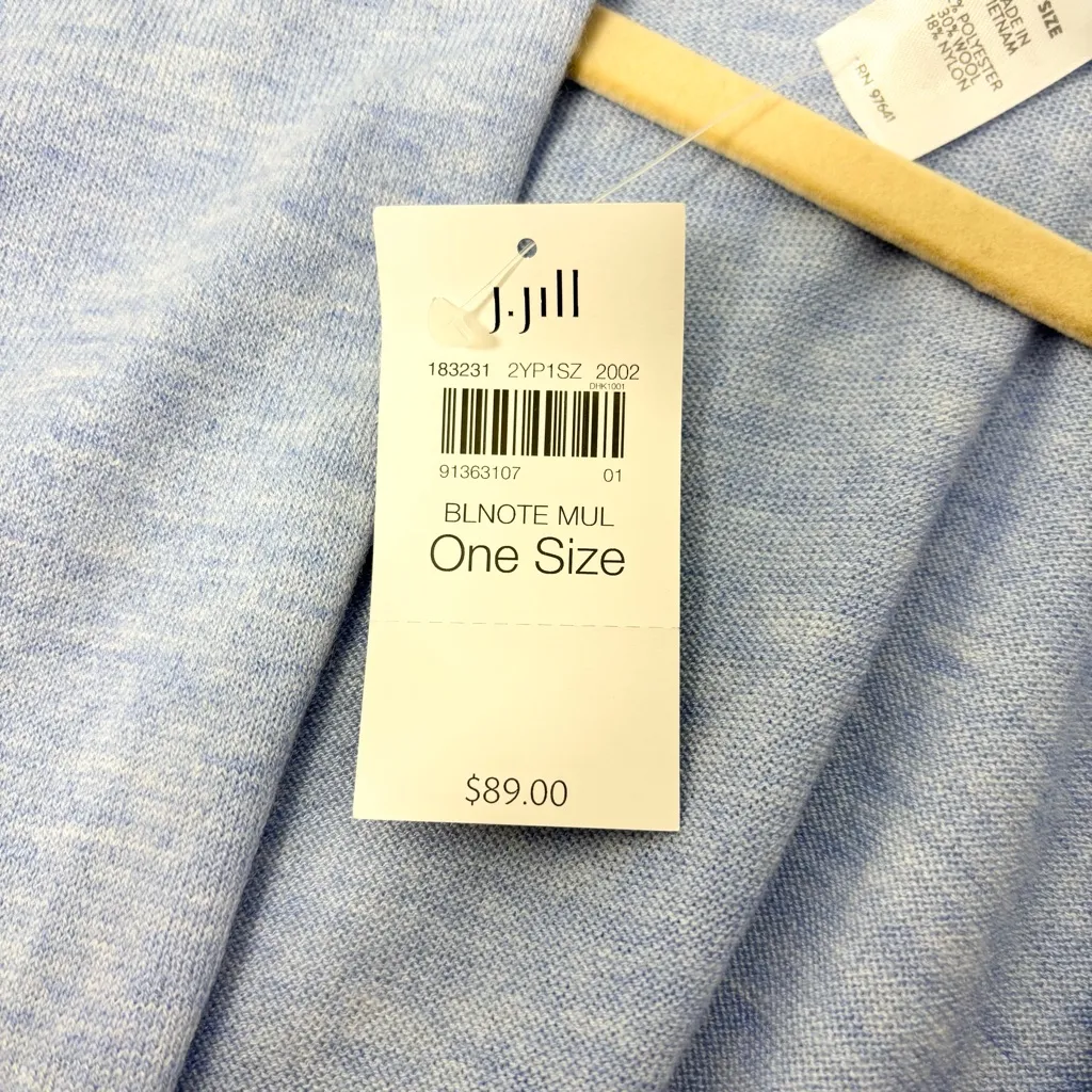 J. Jill Blue Kimono with Navy Stripes One Size Size undefined - Image 9