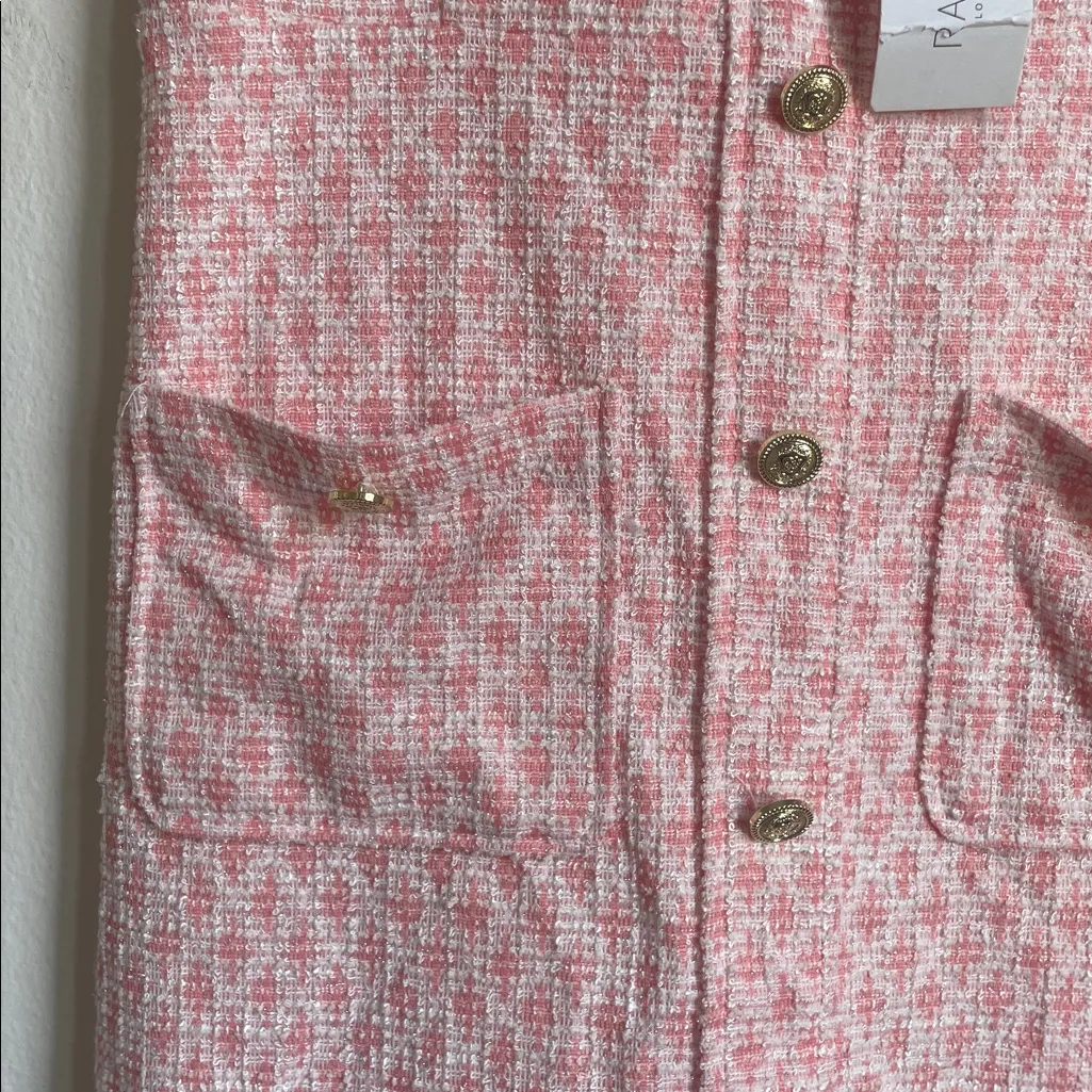 NWT Rachel Zoe Pink Tweed Dress - Image 2