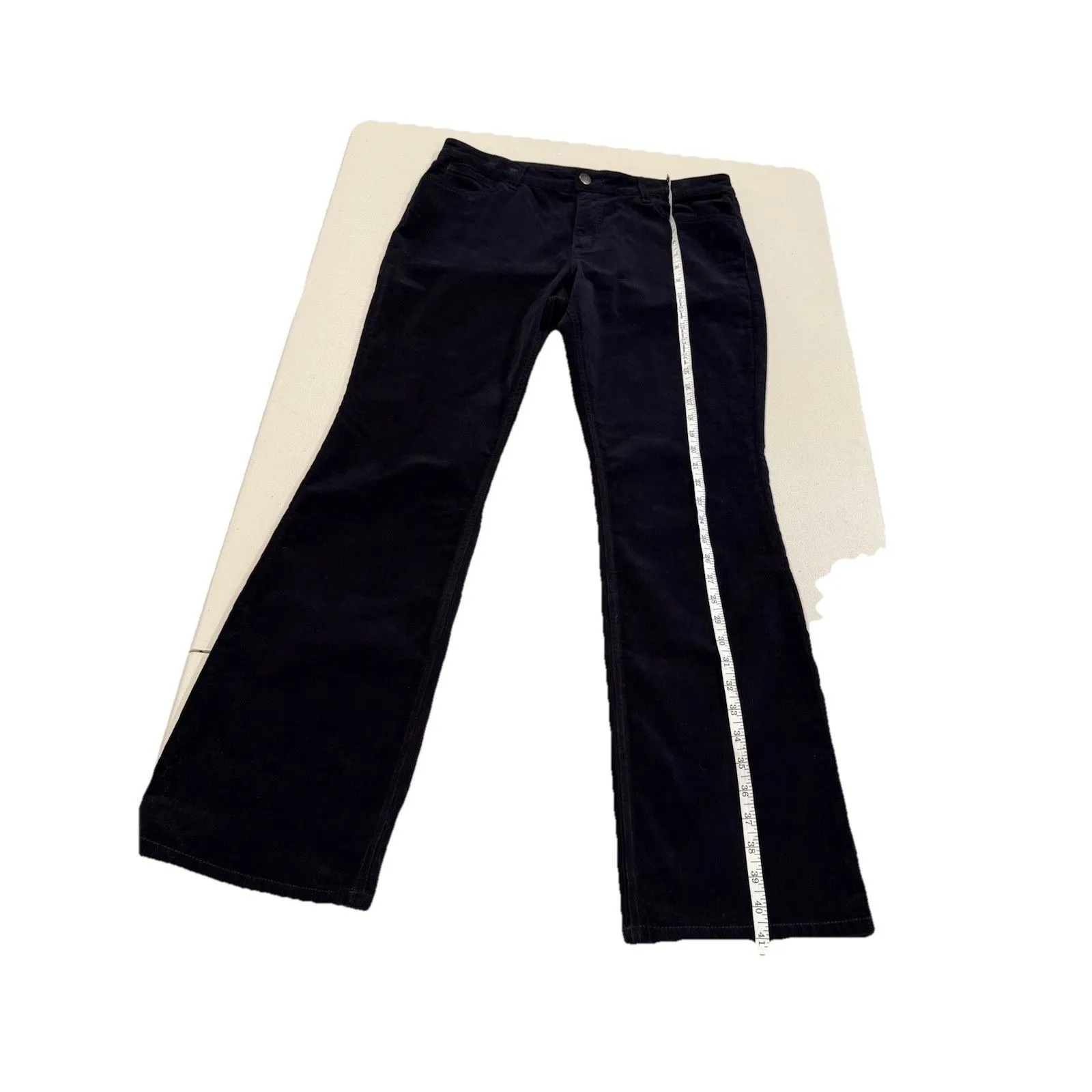 Prosperity Corduroy Pants Womens 34" Black Bootcut Y2K Classic Old Money Travel - Image 7