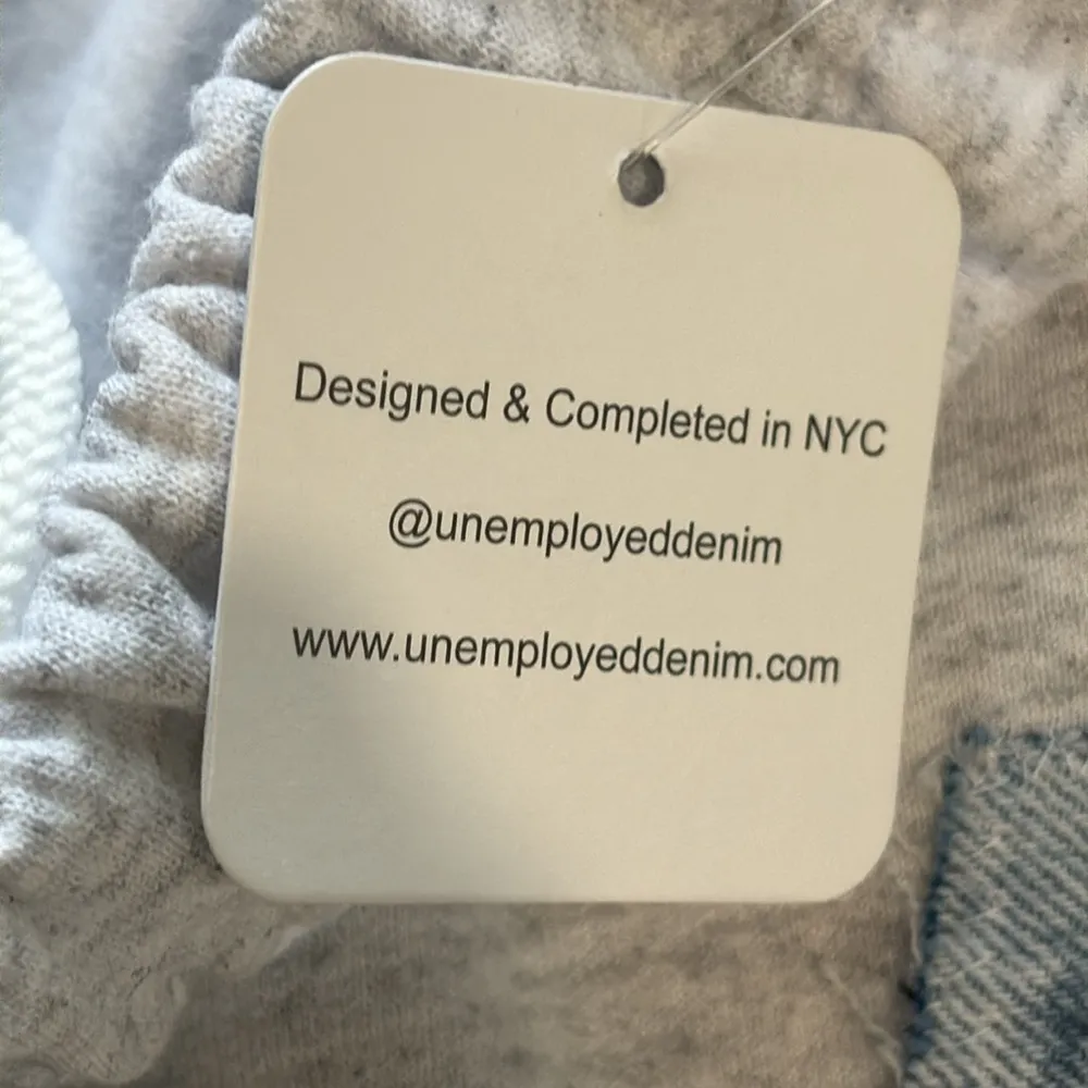 unemployed denim gray sweatpants medium NEW - Image 5