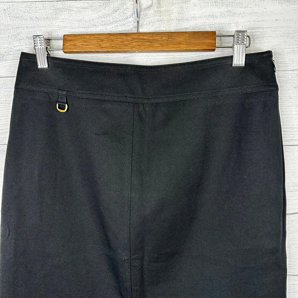 Dana Buchman Womens size 8 Pencil Skirt Black New With Slit 3449297 - Image 4