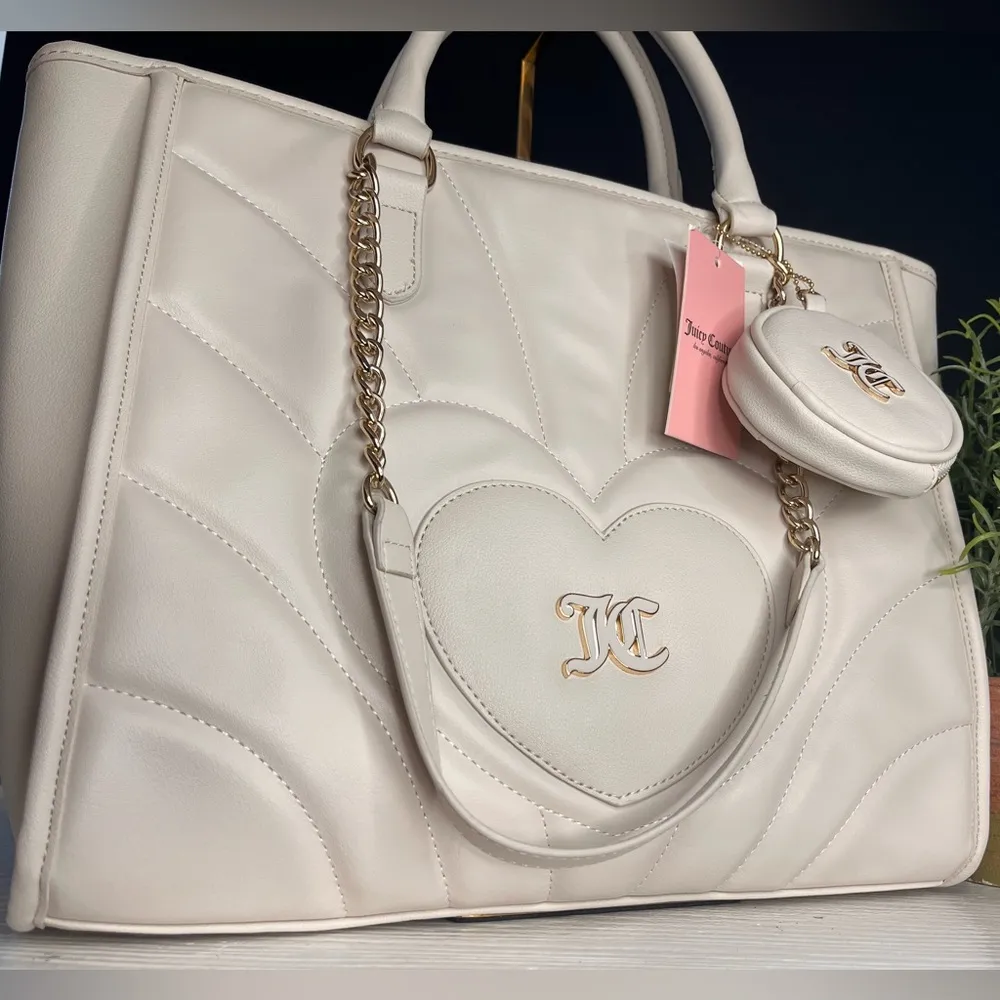 Juicy Couture Only You XL Tote Bag w Coin Purse Shoulder Strap Set NWT - Image 2