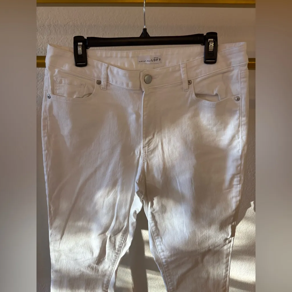 LOFT Women’s white denim skinny jeans, 12/31 - Image 3