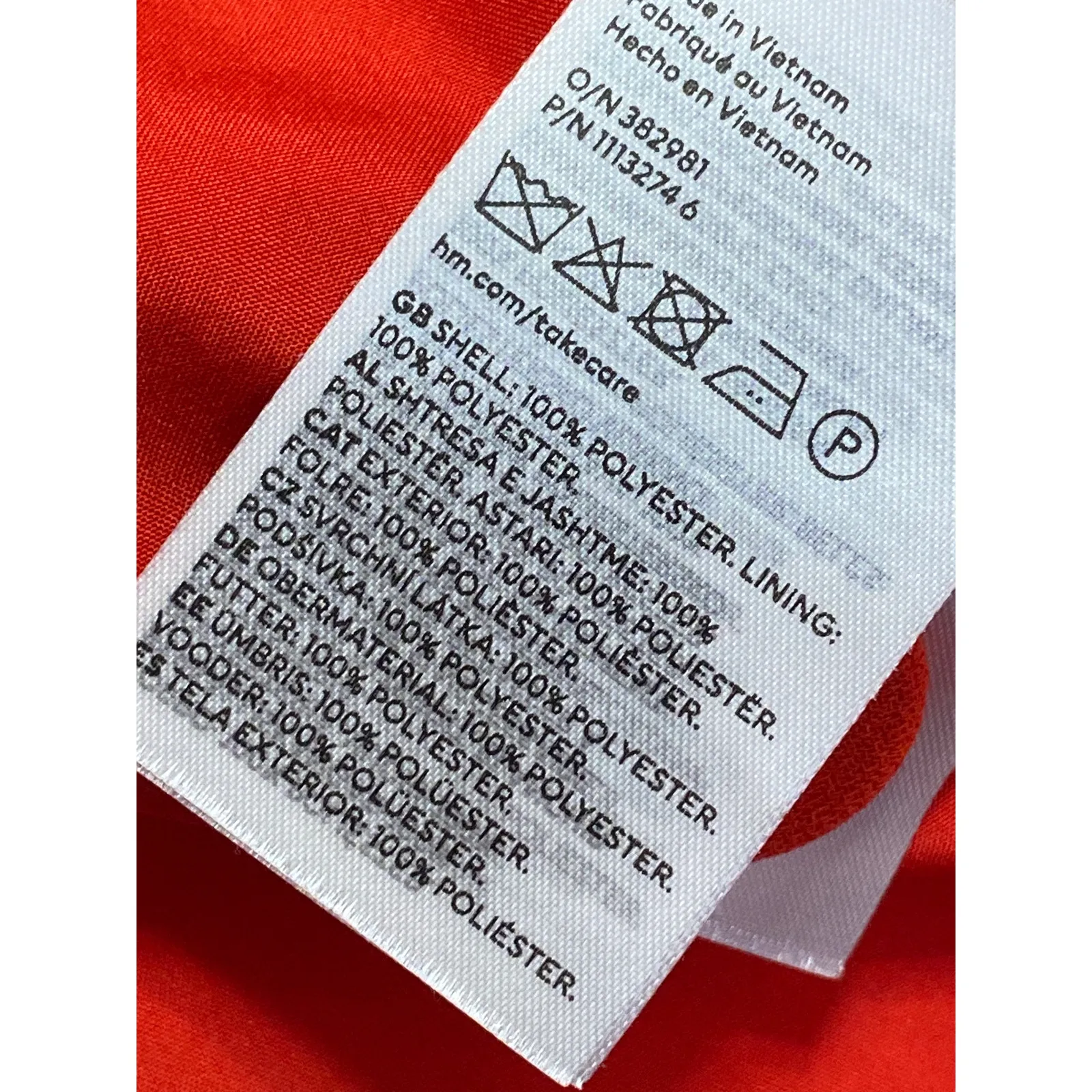 H&M Women's Red One Button Notch Collar Long Sleeve Blazer Coat Jacket Size XL - Image 4