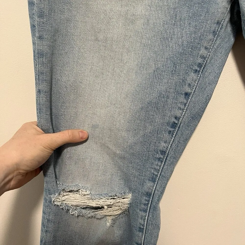 Mother Superior The Scrapper Ankle Ripped Knee Jean in Bless You, Again! Size 30 Blue - Image 5