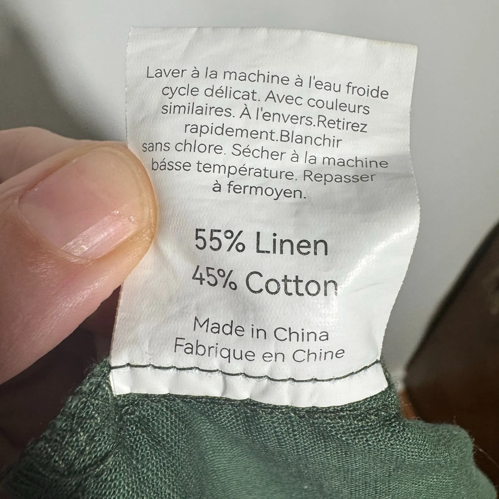 Lintico Linen Simple Button Fly Trouser HEIDI Women L Forest Green Coast Minimal Size L - Image 6