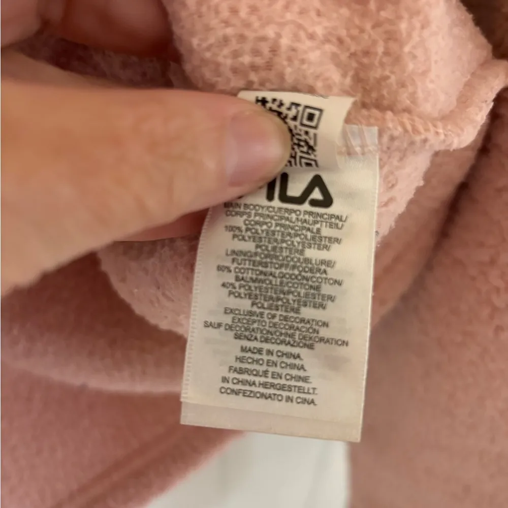 Fila Size Small Hooded Sweater Sherpa Fleece Josephine Pink Hoodie Women… - Image 8