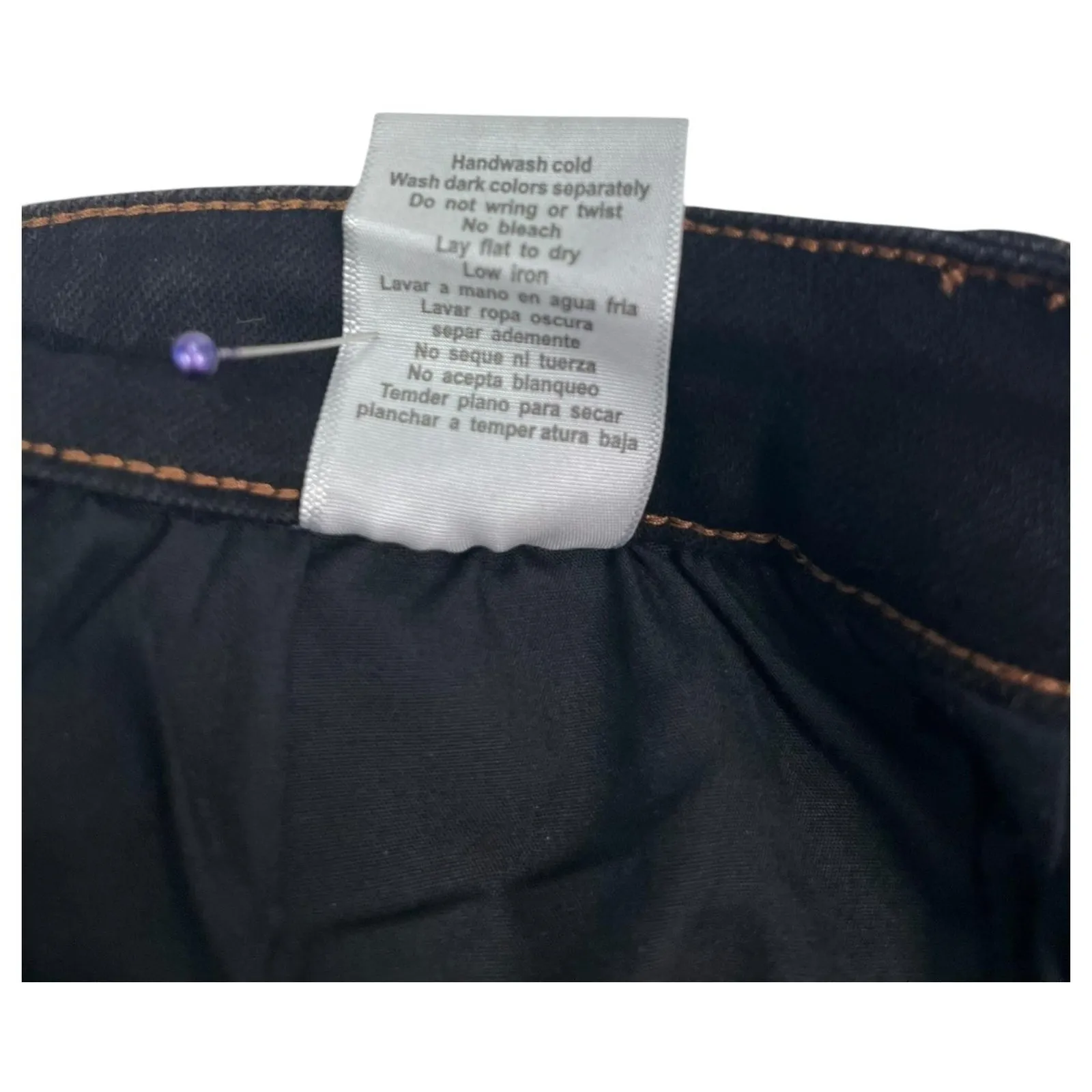 Judy Blue Jeans Womens 7 28 Black Cropped Straight Raw Hem Denim Boho Festival - Image 10