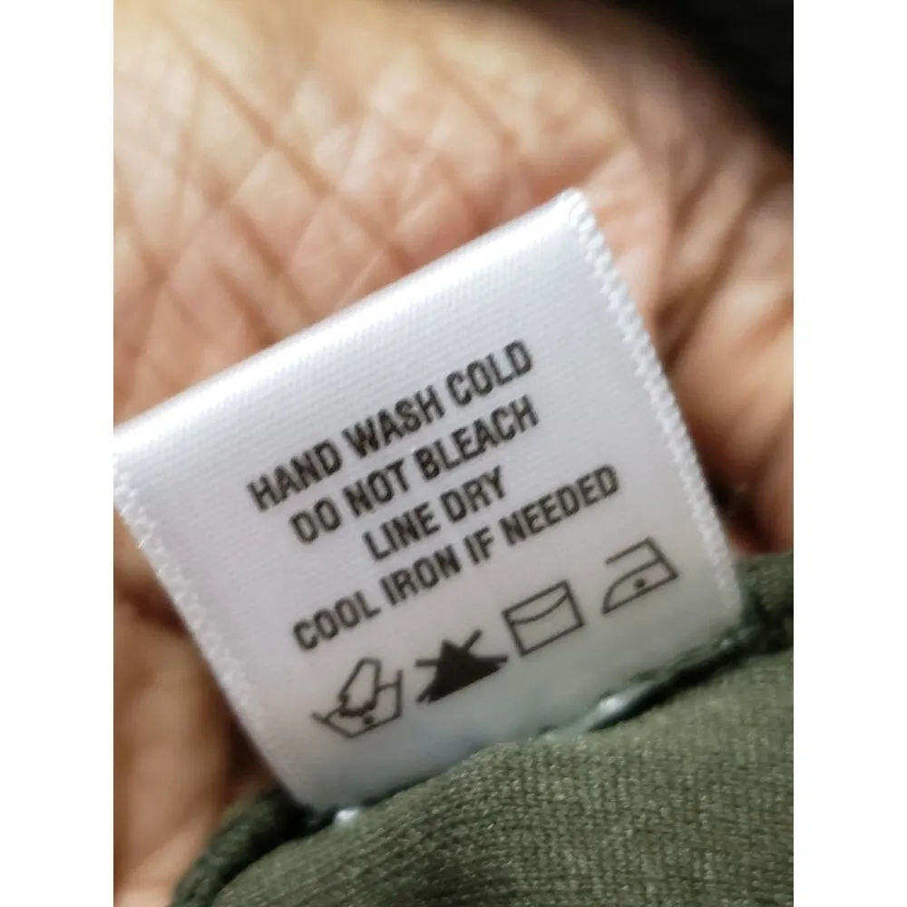 Coco Bianco Sweater Womens Large Green Long Sleeve Stretch Cowl Neck Side Zip - Image 7