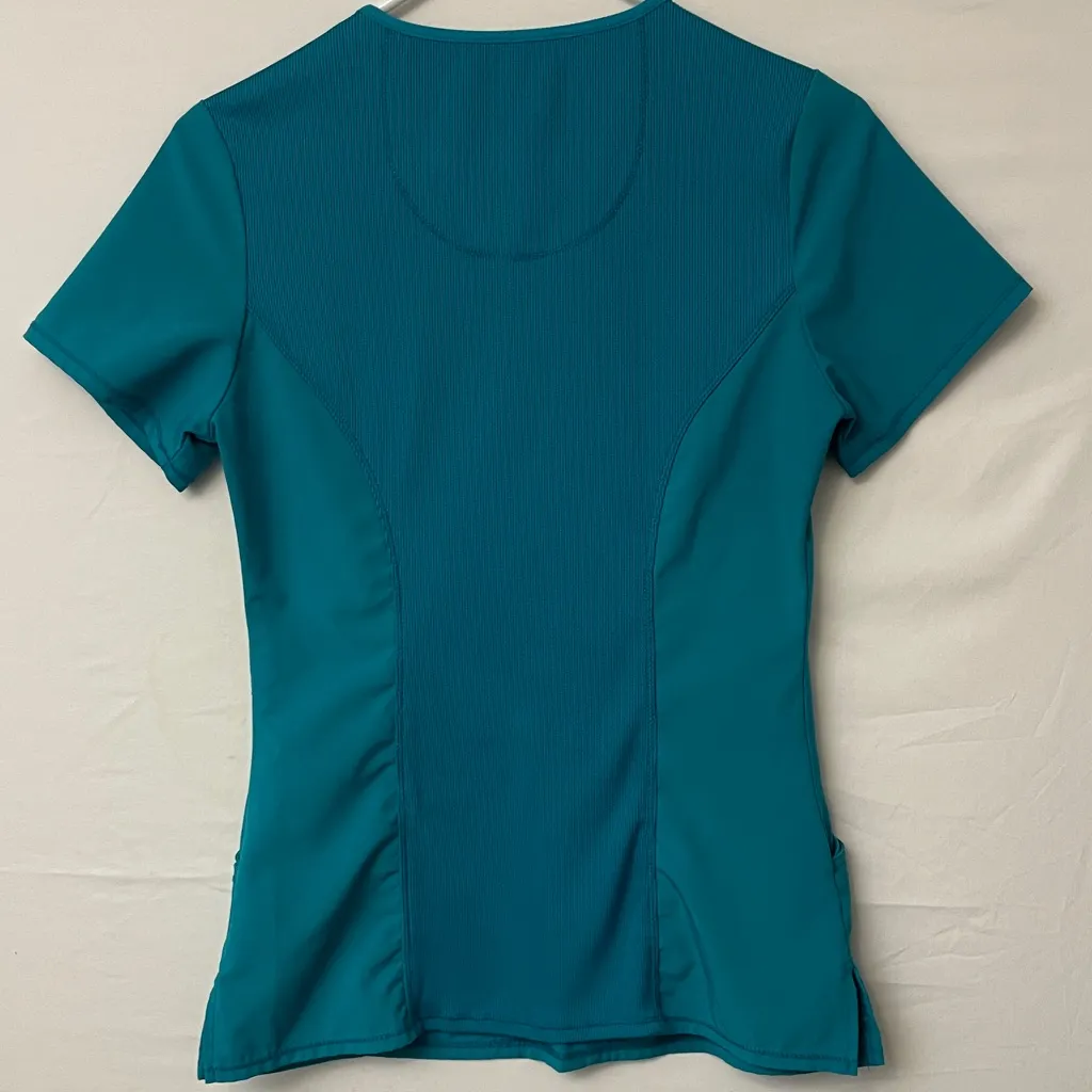 Cherokee Infinity Teal Scrub Top – XS – Excellent Condition (M6)!! - Image 3