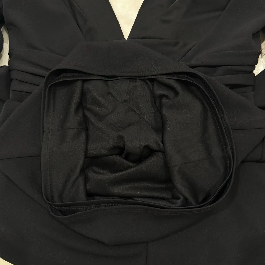 NWT Katie May Move Over Mini Dress Small Black Cape V Neck Cocktail Party Chic - Image 15