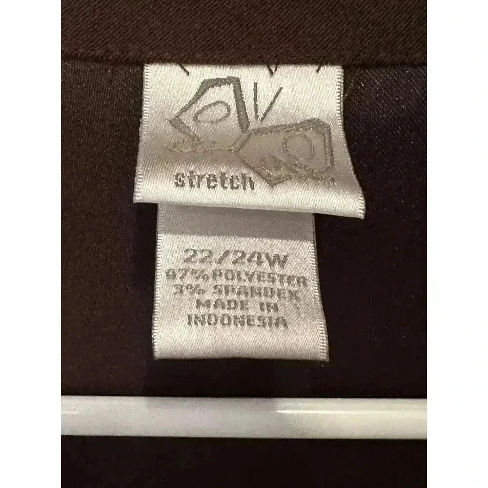 Butterfly Stretch Brown Micro Suede Blouse 22/24X Size 22W - Image 2