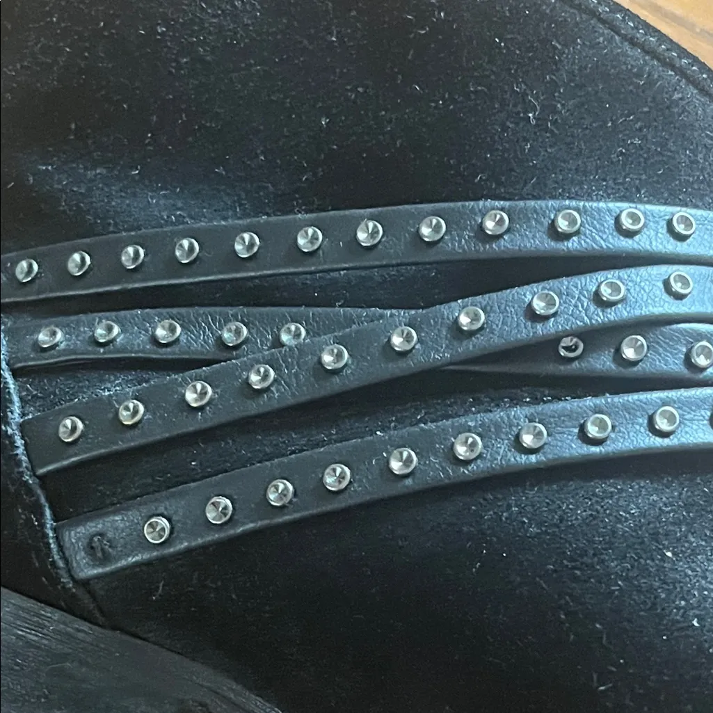 Jessica Simpson Black Ankle Booties with Studded Straps - Image 6