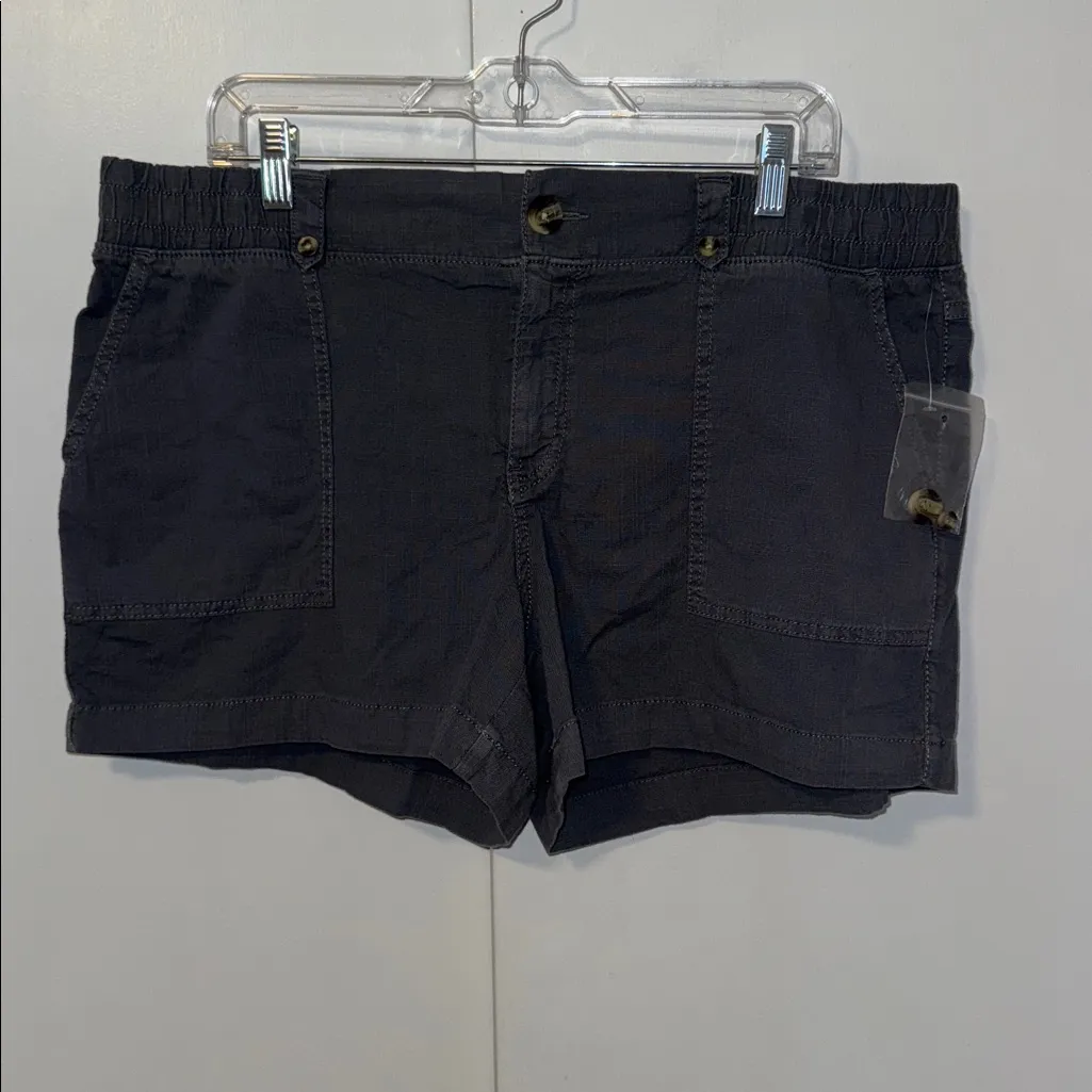 Sonoma Gray Utility Shorts 4” w Comfort Waistband Stretch Cotton Women’s 16 - Image 2