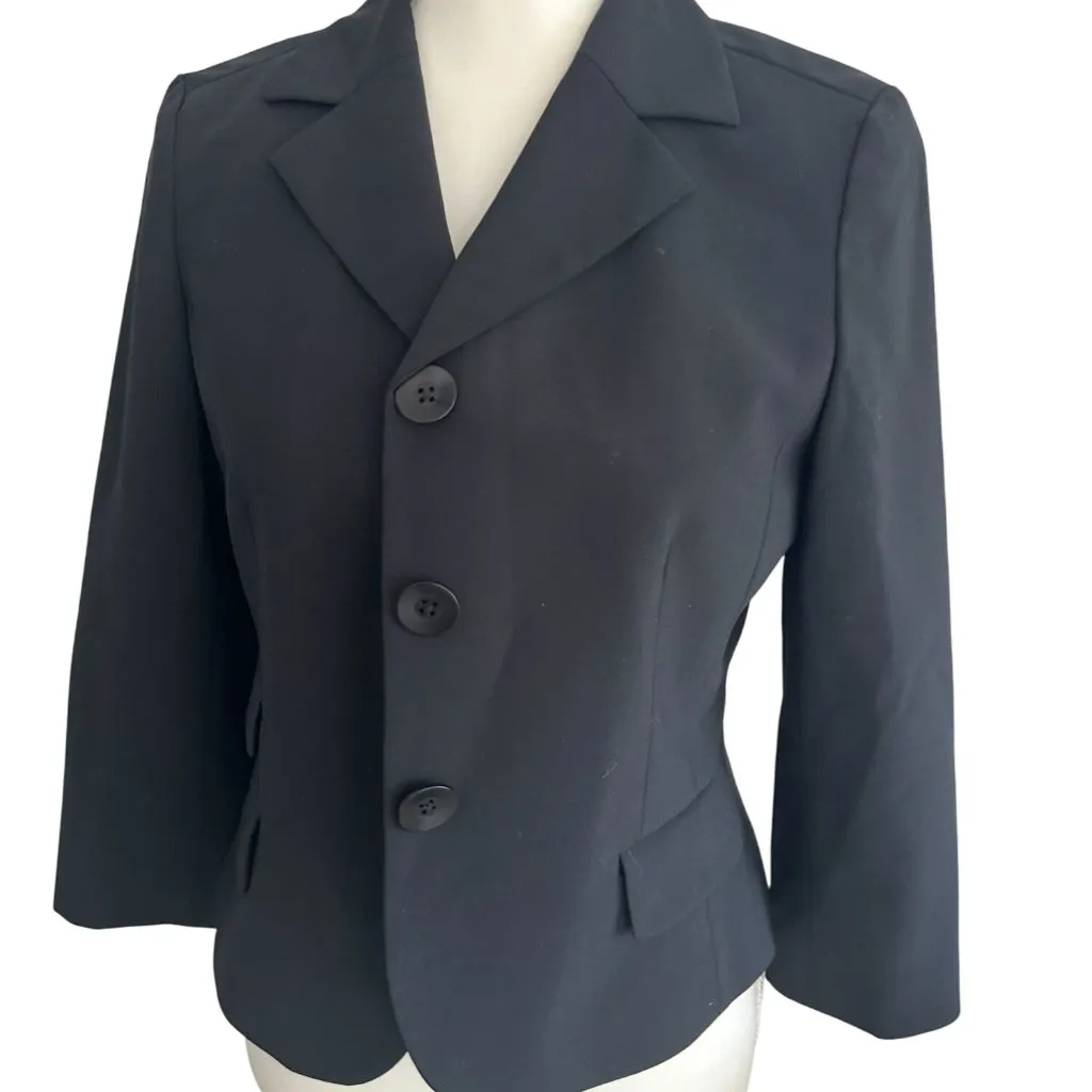 HALOGEN Black Office Three Button Blazer Size Medium - Image 2
