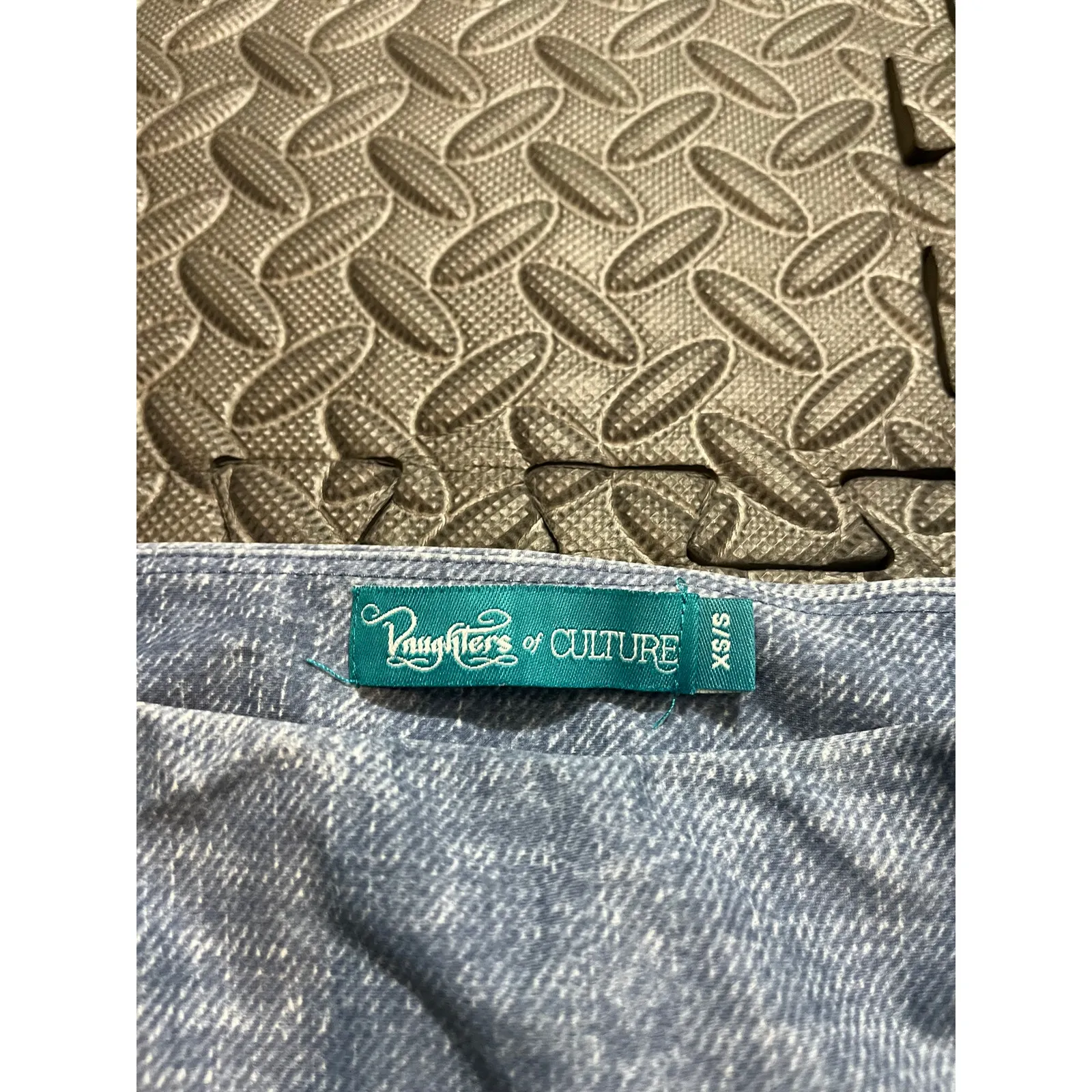 Daughters of Culture Soul Patch Leggings Blue Geometric‎ Athletic Womens XS/S - Image 2