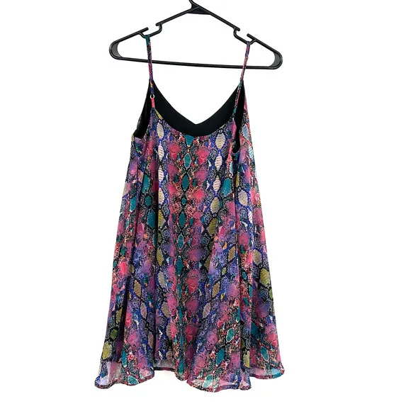 Show Me Your‎ Mumu size XS sleeveless tank top blouse colorful snakeprint lined - Image 2