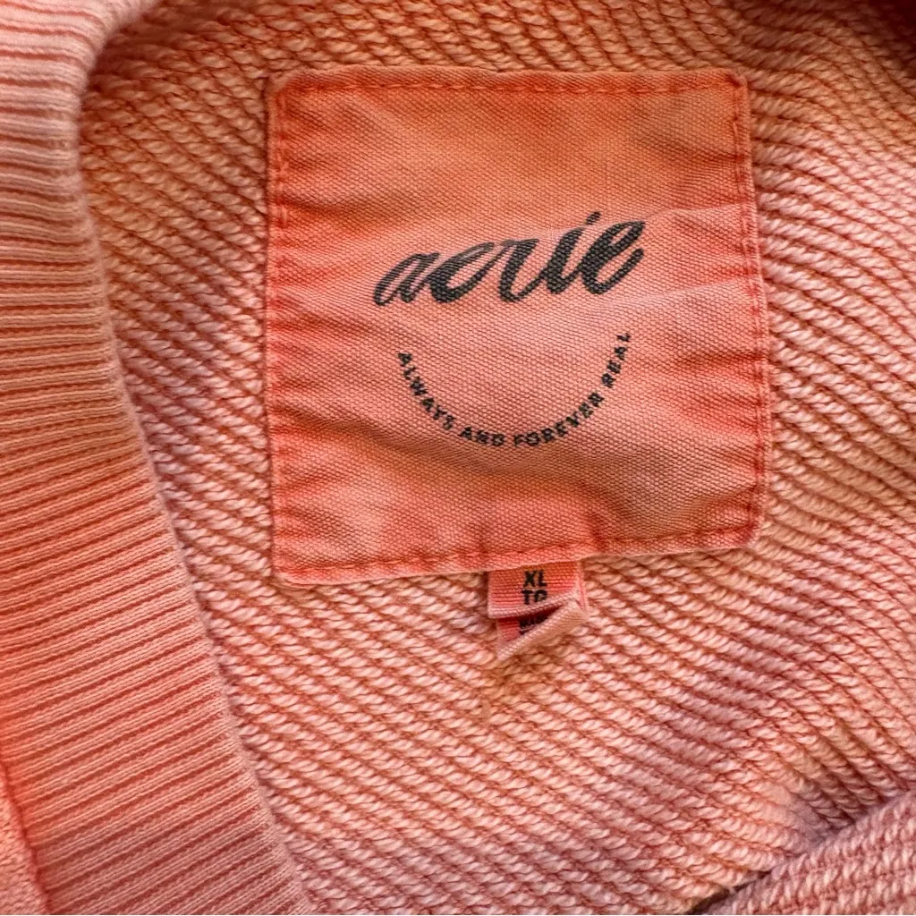 Aerie Beach Party Crew Sweatshirt, Orange Sz XL - Image 14