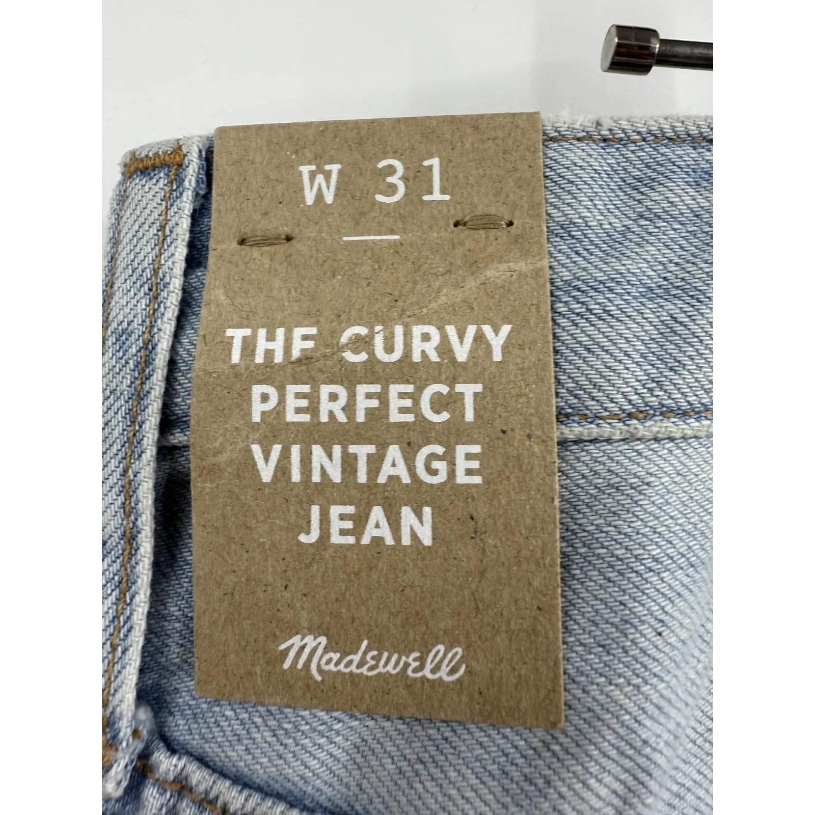 Madewell Jeans Womens 31 Blue Light Wash The Curvy Perfect Vintage Jean Denim‎ - Image 3
