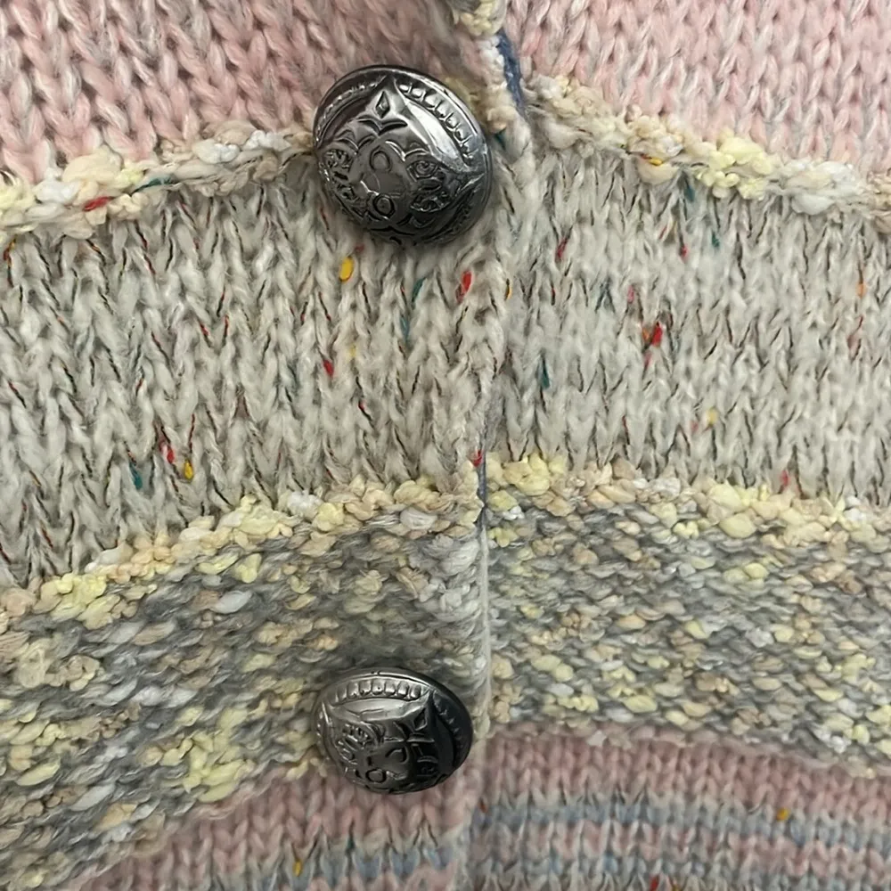 Lulu H Paris Kint Pastel Cardigan. Size Medium Purple - Image 3