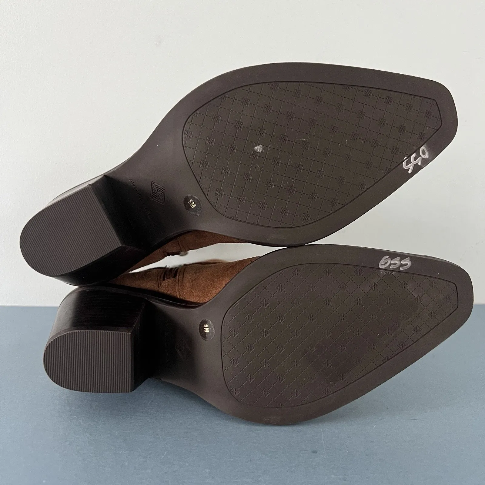 Antonio Melani Tabbie Oiled Suede Pecan Pie Brown Western Buckle Boots - Image 8